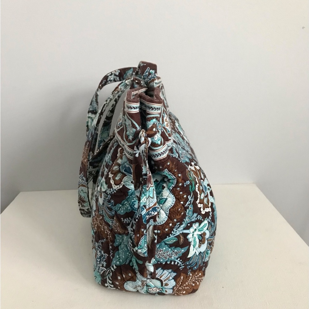 Vera Bradley Java Blue Shoulder Tote Bag - Picture 8 of 10